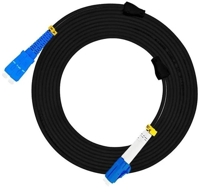 Main image of 10M LC to SC Outdoor Armored Duplex 9/125 SMF Fiber Optic Cable Jumper Optical Patch Cord Singlemode 10Meters 33ft LC-SC