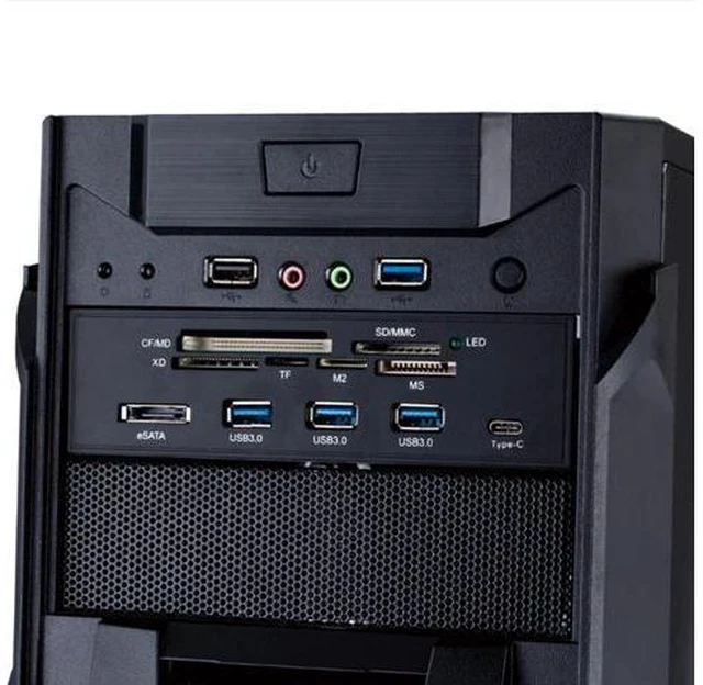 Alt view image 4 of 5 - Card Reader Media Multi-Function Dashboard PC Front Panel Type-C USB 3.1 USB 3.0 Support CF