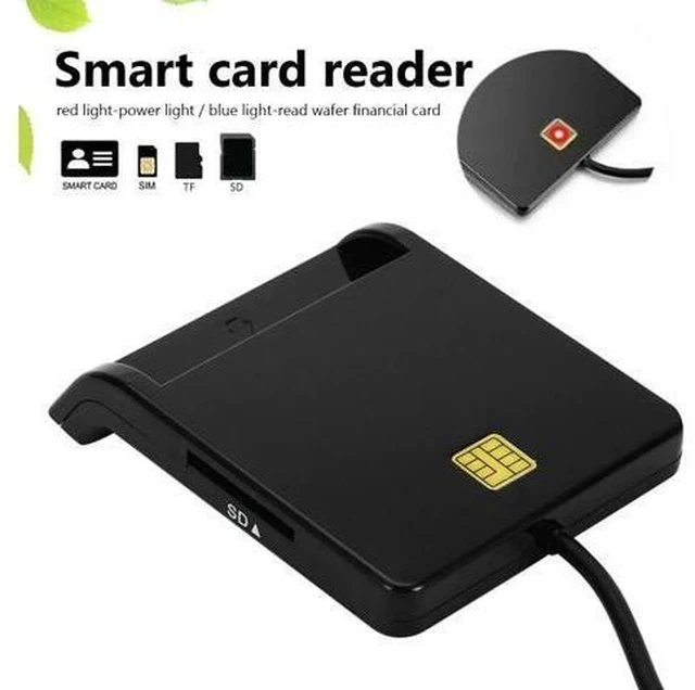 Alt view image 5 of 5 - Universal USB 2.0 Smart Card Reader for Bank Card CAC IC ID SIM DNIE ATM Card readers for Windows 10