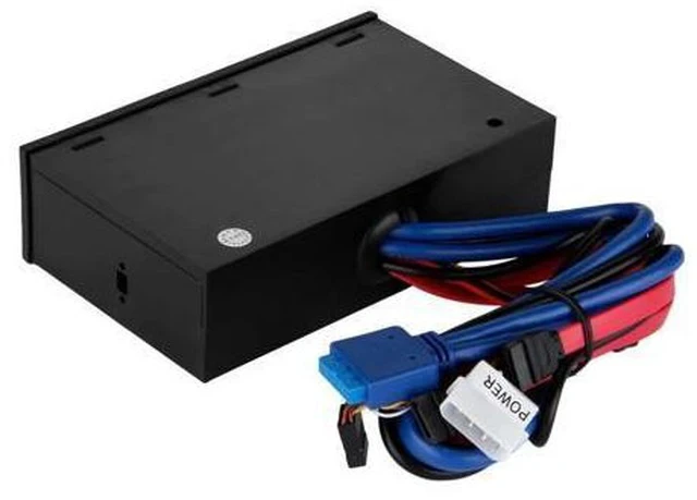 Alt view image 4 of 4 - 5.25" Media Dashboard Card Reader USB 2.0 USB 3.0 20 pin e-SATA SATA Front Panel