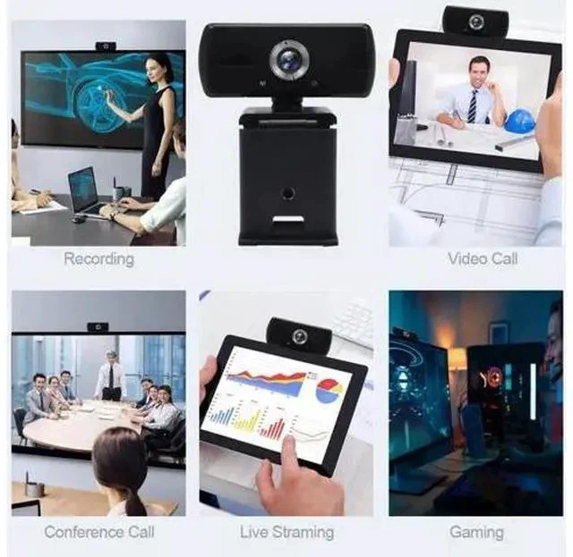 Alt view image 4 of 5 - 2.0 Full HD 1080P Webcam Camera Built-in Stereo Microphone Digital Web Cam With Mini Tripod For Cmputer Laptop Desktop