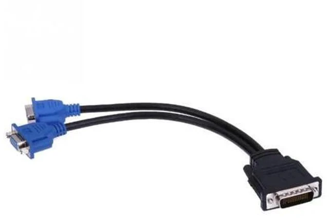 Alt view image 3 of 7 - 1 x 60 way Wholesale Y Splitter DMS-59 to Dual 15 pin VGA Cable Molex Display Adapter 59 pin LFH - male