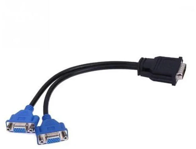 Alt view image 4 of 7 - 1 x 60 way Wholesale Y Splitter DMS-59 to Dual 15 pin VGA Cable Molex Display Adapter 59 pin LFH - male