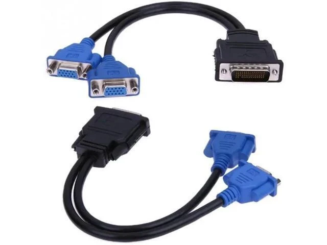 Alt view image 7 of 7 - 1 x 60 way Wholesale Y Splitter DMS-59 to Dual 15 pin VGA Cable Molex Display Adapter 59 pin LFH - male