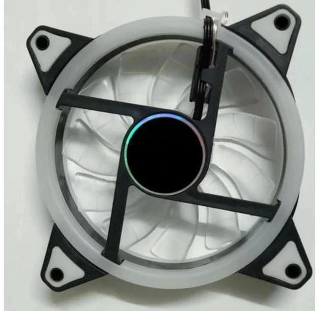 Alt view image 2 of 5 - CPU 120mm LED Cooling Fan 12V 4Pin to 3Pin RGB Ultra Quiet Computer Cooler ND998