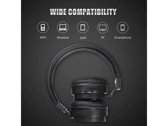 Alt view image 7 of 7 - Studio Headset Wireless Headphones Stereo Foldable Sport Earphone Microphone Gaming Cordless Auriculares Audifonos