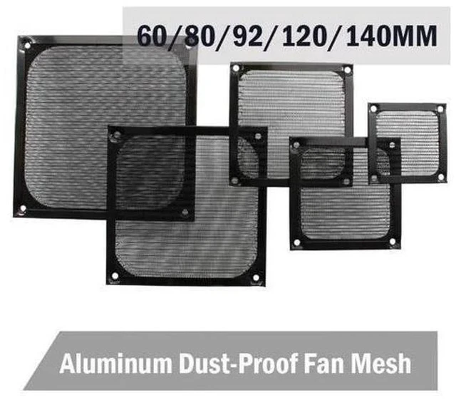 Main image of 5 PCS 140mm Fan Aluminum Dustproof Cover Dust Filter for PC Cooling Chassis Fans Grill Guard 60mm 80mm 90mm 120mm Fan