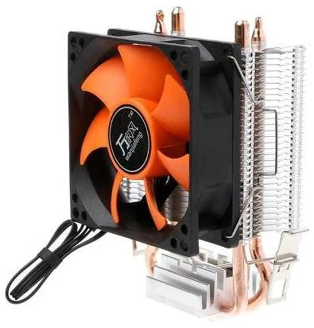 Alt view image 4 of 7 - Quality 2 Heatpipe Aluminium PC CPU Cooler Cooling Fan For Intel 775/1155/1151 AMD 754/AM2 JUN-7C