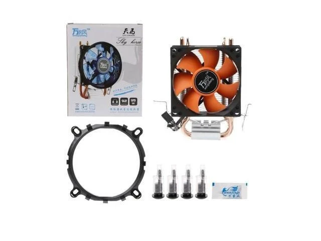 Alt view image 6 of 7 - Quality 2 Heatpipe Aluminium PC CPU Cooler Cooling Fan For Intel 775/1155/1151 AMD 754/AM2 JUN-7C
