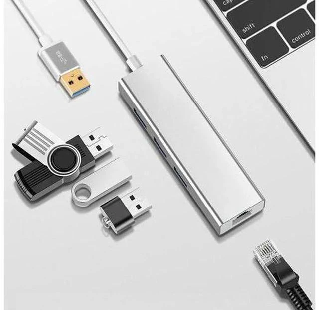 Alt view image 2 of 7 - USB HUB USB 3.0 To Gigat Ethernet Adapter RJ45 Dock Multi Port For PC Computer Laptop Accessories usb3.0 Hub