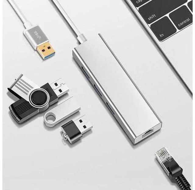 Alt view image 7 of 7 - USB HUB USB 3.0 To Gigat Ethernet Adapter RJ45 Dock Multi Port For PC Computer Laptop Accessories usb3.0 Hub