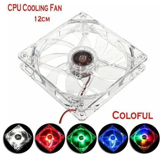 Alt view image 3 of 7 - 120mm Cooling Fan PC Computer Fan Quad 4 LED Light PC Computer Case Cooling Fan Mod Quiet Molex Connector Easy Installed Fan 12V