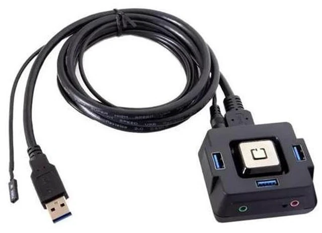 Alt view image 5 of 7 - Desktop PC Computer Case Power Supply on/off Reset HDD Push Button Switch Household Office Hotel Extension r57