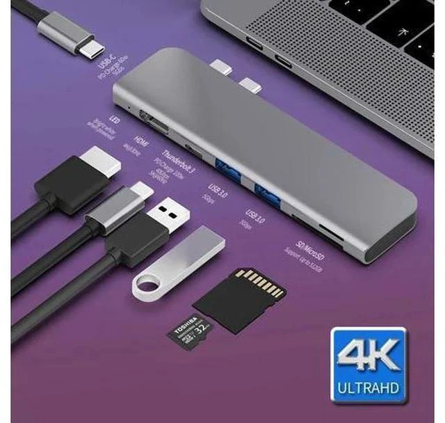 Main image of 3.1 Type-C Hub To Adapter 4K Thunderbolt 3 C Hub with Hub 3.0 TF SD Reader Slot PD for MacBook Pro/Air 2018/2019