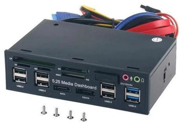 Main image of USB 3.0 Hub ESATA SATA Port Internal Card Reader PC Media Front Panel Audio For SD MS CF TF M2 MMC Memory Cards
