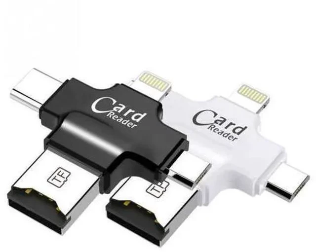 Main image of 4 in 1 Card Reader Type C Micro USB Adapter Micro SD Card Reader Card for iPhone / iPad Smart OTG