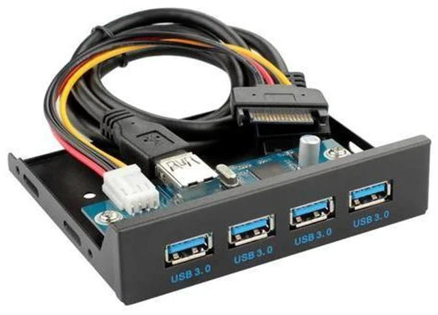 Alt view image 2 of 5 - 2020 new USB 3.0 4 Ports 3.5 inch Metal Front Panel 20 Pin Connector USB Hub for Desktop