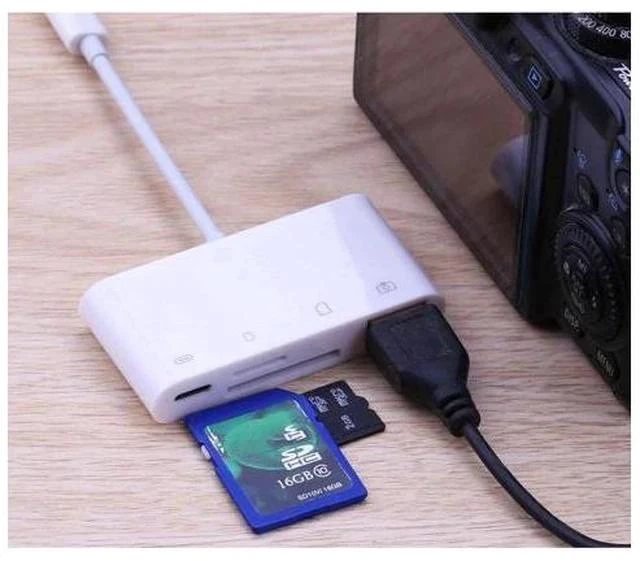 Alt view image 3 of 4 - 4in1 OTG Card Reader iOS Phone SD TF Memory Card Writer USB Camera Connection Kit Adapter for iPhone 11 Pro XS MAX XR 6 7 8 iPad