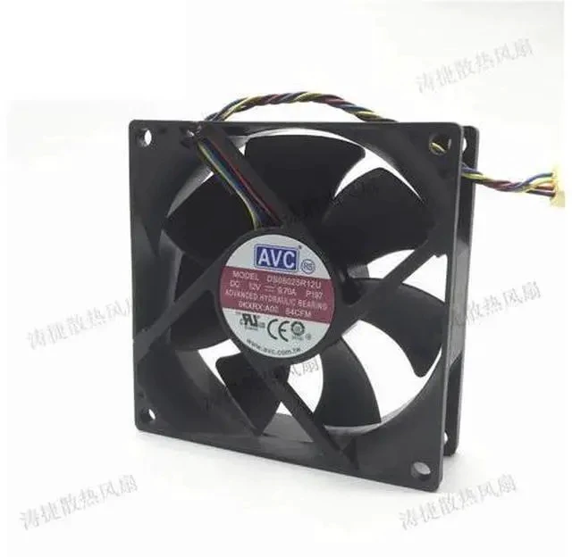 Alt view image 3 of 7 - 2 Pieces New CPU Cooler Fan For DS08025R12U 80*80*25mm 12V 0.7A P158/P197/P209 PC Server Inverter Chassis Cooling 4 Pins 0TJ5T2