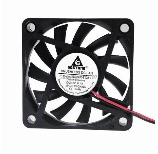 Main image of 10PCS DC 12V 2Pin 60mm 60x60x10mm Mini CPU Cooling Computer PC Case Cooler Fan