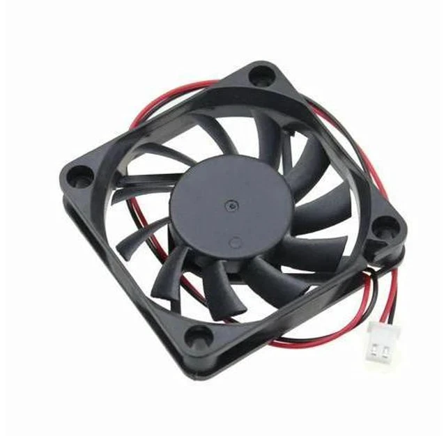 Alt view image 4 of 5 - 10PCS DC 12V 2Pin 60mm 60x60x10mm Mini CPU Cooling Computer PC Case Cooler Fan