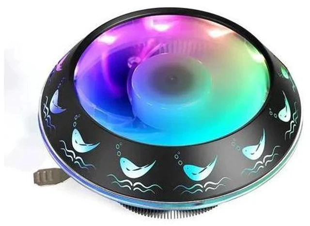 Alt view image 4 of 7 - Cooler Radiator 120mm PWM 12V SYNC RGB LED Fan Air Cooling Computer Cooler LGA/1151/1155/AM3/AM4 3Pin Cooler
