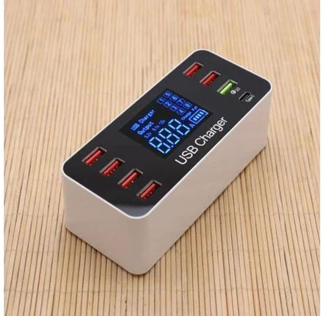 Alt view image 5 of 5 - 8 Port Multi Fast Usb Charger Quick Charge 3.0 Multiple Usb Phone Charging Station Universal Usb Hub Charger Qc 3.0 Led Displa