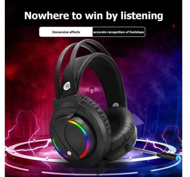 Alt view image 3 of 7 - USB Wired Headset 7.1 Sound USB Wired Headset Over-Ear Gaming Headphone w/ Microphone for E-Sports Games