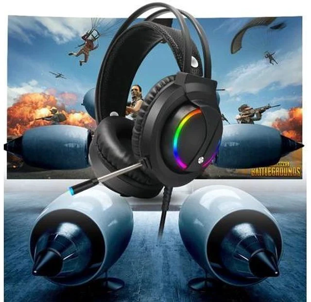 Alt view image 5 of 7 - USB Wired Headset 7.1 Sound USB Wired Headset Over-Ear Gaming Headphone w/ Microphone for E-Sports Games