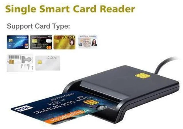 Alt view image 3 of 6 - USB 2.0 Smart Card Reader Bank Card Tax Card ID CAC DNIE ATM IC SIM Card Reader Tablet Computer laptop accessories