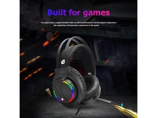 Alt view image 7 of 7 - USB Wired Headset 7.1 Sound USB Wired Headset Over-Ear Gaming Headphone w/ Microphone for E-Sports Games