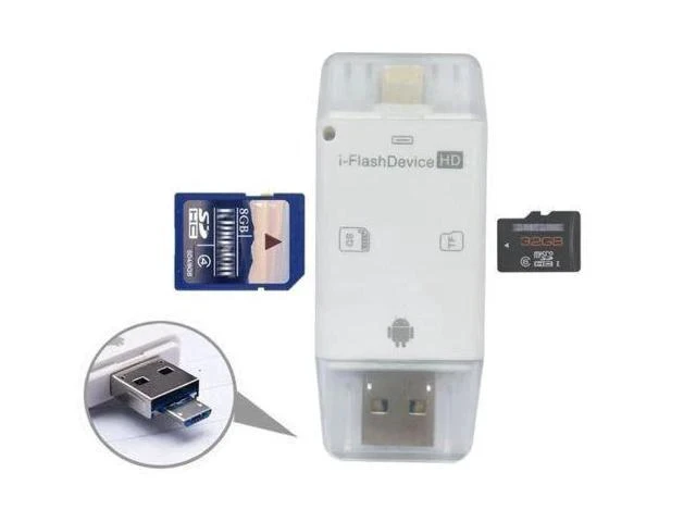 Alt view image 5 of 6 - Flash Drive SD TF Card Reader For iPhone pro 11 8 X 7 6s 6 Plus 5 s iPad 4 Air Mini 2 3 for IOS 12