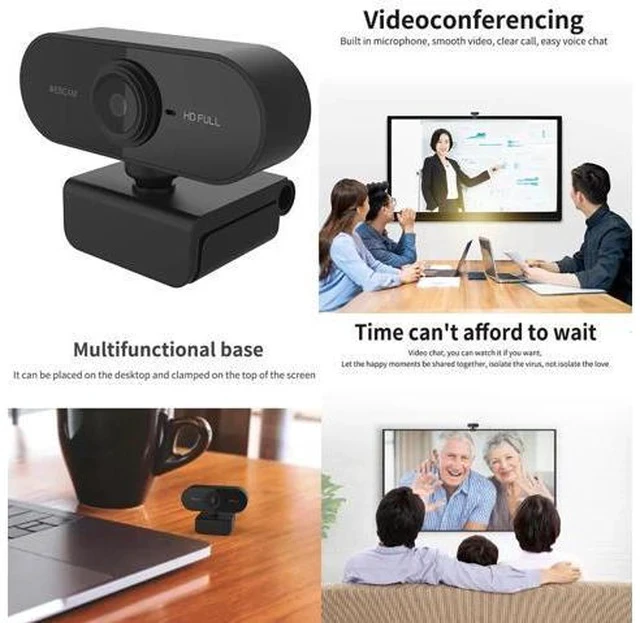 Alt view image 3 of 4 - 1080P HD Webcam with Mic Autofocus USB 2.0 PC Desktop Web Camera Cam Mini Computer Web Camera Cam Video Recording Work