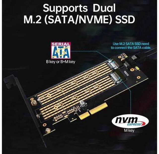 Alt view image 2 of 7 - M.2 NVME SSD to PCIe 4.0 X4 Adapter Card with Copper Cooling Best Heatsink Upgrade for PC , PCIE GEN4 Full Speed 64Gbps