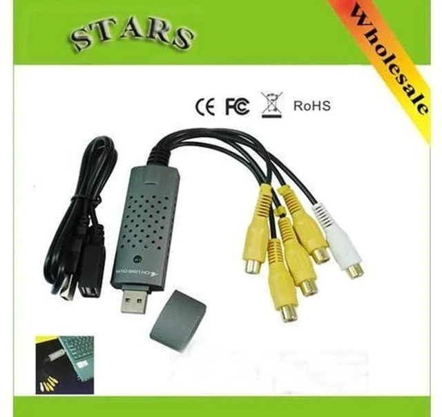 Main image of 4 Channel USB2.0 USB Video Capture Grabber card to VHS to DVD recorder Capture Adapter