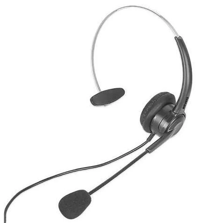 Alt view image 5 of 7 - Center Headset with Microphone 3.5MM Plug Telephone Voice Interphone Headphone for Computer PC Game Volume Control