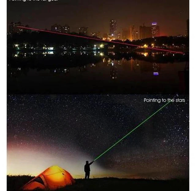 Alt view image 4 of 4 - Green Blue Purple Laser Pointer 1mw 5mw High Power LED Torch Light Powerful Pen Flashlight Lazer Point for Teaching Playing
