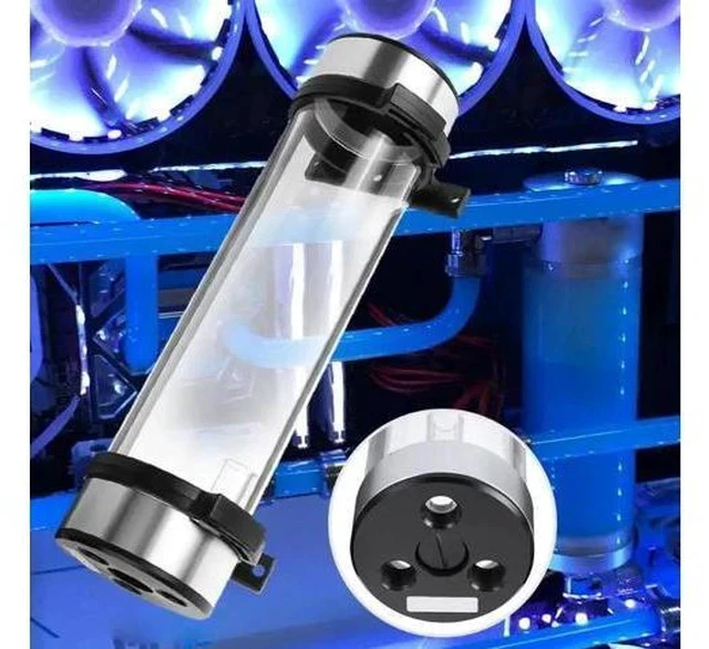Alt view image 2 of 7 - 234mm Cylinder Water Reservoir Tank G1/4 Thread Liquid Water Cooling Kit Radiator For PC Computer Component Water Cooling System