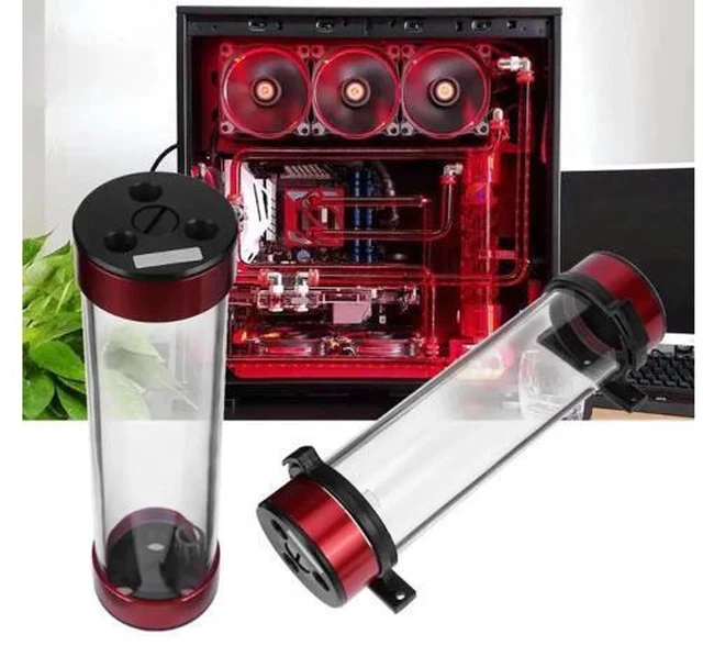 Alt view image 3 of 7 - 234mm Cylinder Water Reservoir Tank G1/4 Thread Liquid Water Cooling Kit Radiator For PC Computer Component Water Cooling System