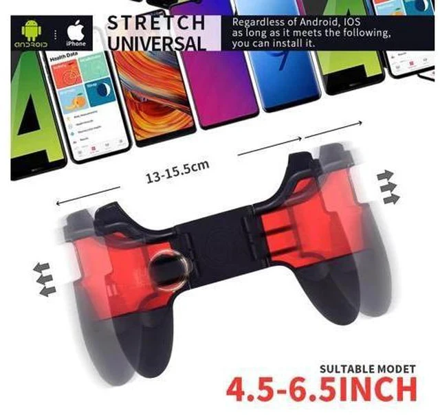 Alt view image 5 of 5 - Game Controller for Pubg Mobile Controller Trigger Shooting Fire Button Phone Joystick For iPhone Android Mobile Phone