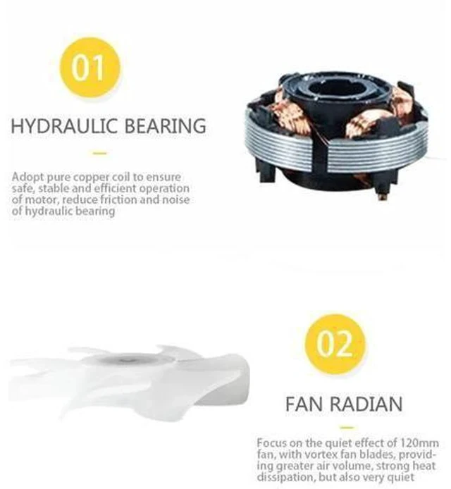 Alt view image 5 of 7 - Radiator Cooler PC Case Fan Cooling LED For 120MM Fan Cooling Fan 3pin Quietly Easy Install Cooler Cooling Computer Fan