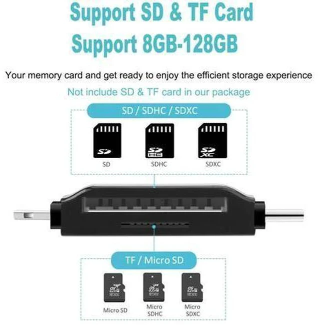 Alt view image 4 of 7 - SD Card Reader microSD Adapter microsd Cardreader SDHC SDXC TF usb c OTG Memory Stick duo RS MMC Adaptador for iphone