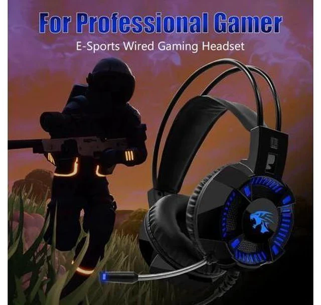 Alt view image 5 of 5 - Computer Stereo Gaming Headphones Earphones Back-light Game Headset for Mobile Phone PS4 Xbox PC Gamer with Microphone