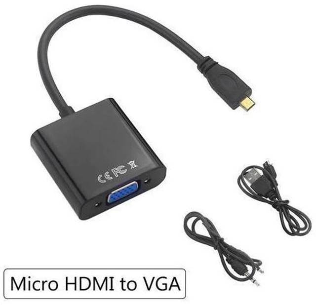 Alt view image 6 of 7 - to VGA Adapter Cable Male to Female + Audio Jack + USB Power Cable for Xbox|PS4/3 Camera|Cellphone|Raspberry Pi 4