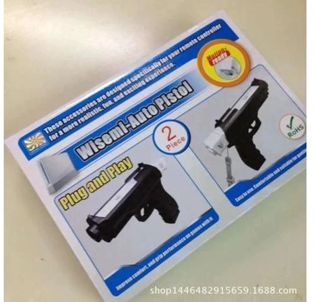 Alt view image 4 of 5 - 2020 2 x Light Gun Pistol Shooting Sport Video Game for Nintendo Wii Remote Controller