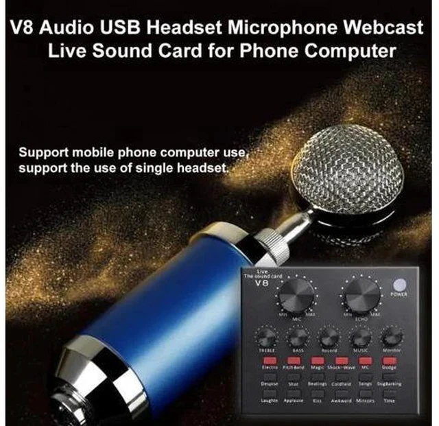 Alt view image 2 of 5 - Sound Card Mixer Audio Interface External Streaming USB Headset Microphone Broadcast Sound Card Mixer For Computer PC