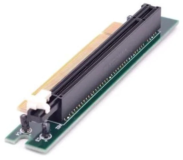 Alt view image 6 of 7 - 90 degree PCI Express 16x Male to Female Riser Card Right Angle PCI-E x16 to 16x slot protect tool Adapter 1U 2U PC Server Case