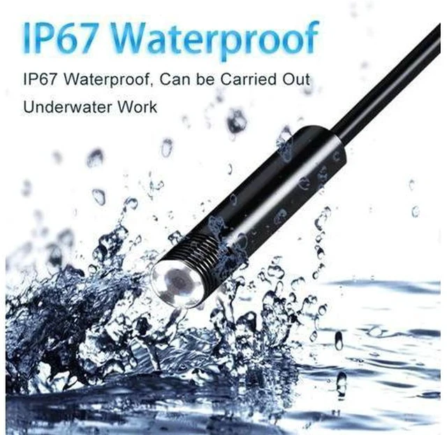 Alt view image 6 of 6 - USB Mini Endoscope Camera 7mm 2m 1m Flexible Soft/Hard Cable Borescope Inspection Camera Waterproof Lighting For Android