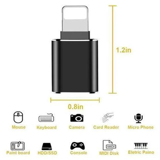 Alt view image 3 of 7 - SD Card Reader 3.0 Micro SD/USB Flash Drive/ Adapter Converter for IOS 13 Version 7 8 6 S Plus X for iphone USB3.0 Adaptador