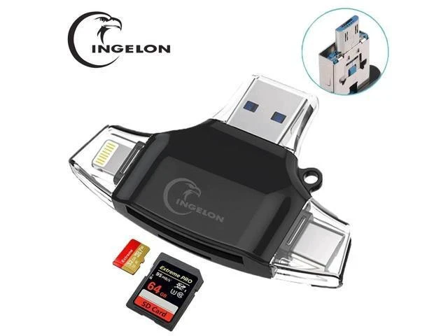 Alt view image 6 of 7 - SD Card Reader microSD Adapter microsd Cardreader SDHC SDXC TF usb c OTG Memory Stick duo RS MMC Adaptador for iphone